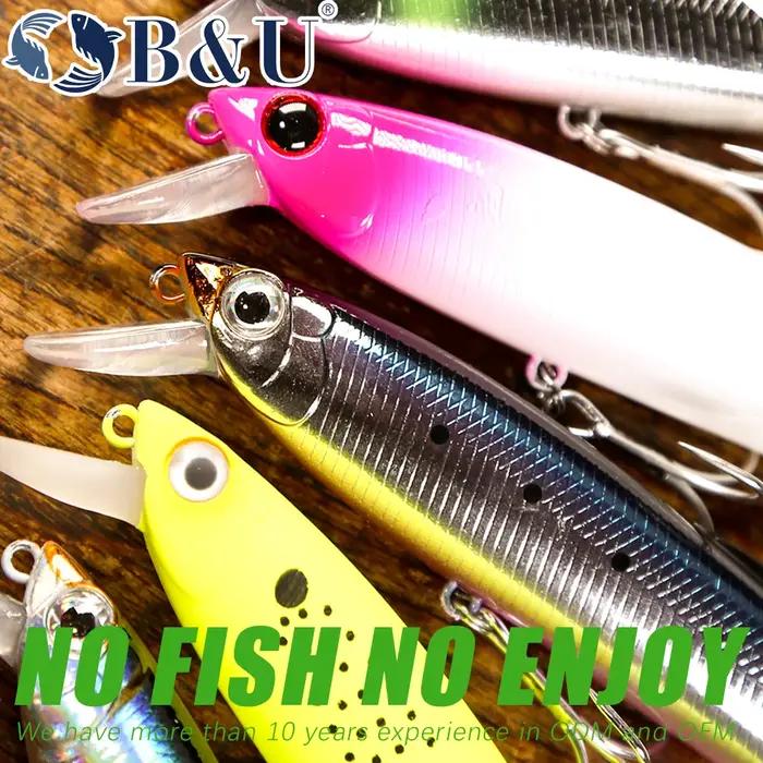 B & U-Leurre de pêche au vairon flottant SARUNA, appât dur, WobJeff, Swimbait, pêche en eau salée, b