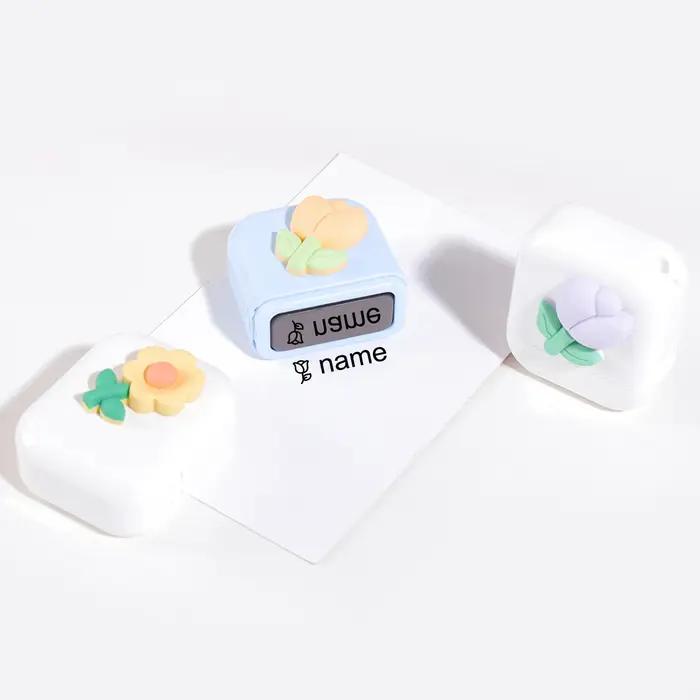 Tampon de nom personnalisé imperméable pour enfants - Fournitures scolaires étudiants, cadeaux enseignants, conception de dessin animé