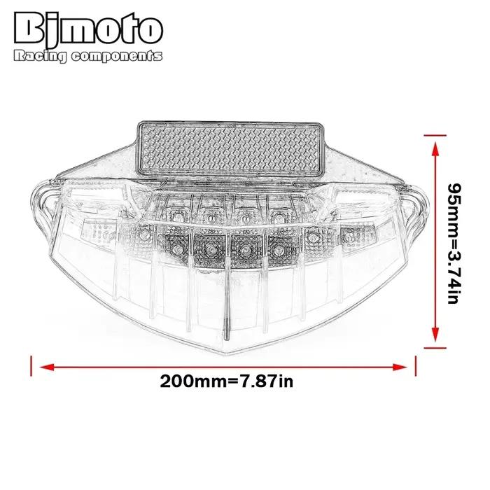 Plaque de planificateur de frein arrière LED pour BMW F650GS R1200GS R1200GS R1200 Freinage Clignotant Argent Blanc