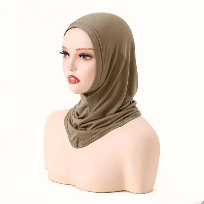 Hijab Lavender Élégant en Polyester Haute Élasticité pour Femmes Adultes Occasions Spéciales Prêt à Porter