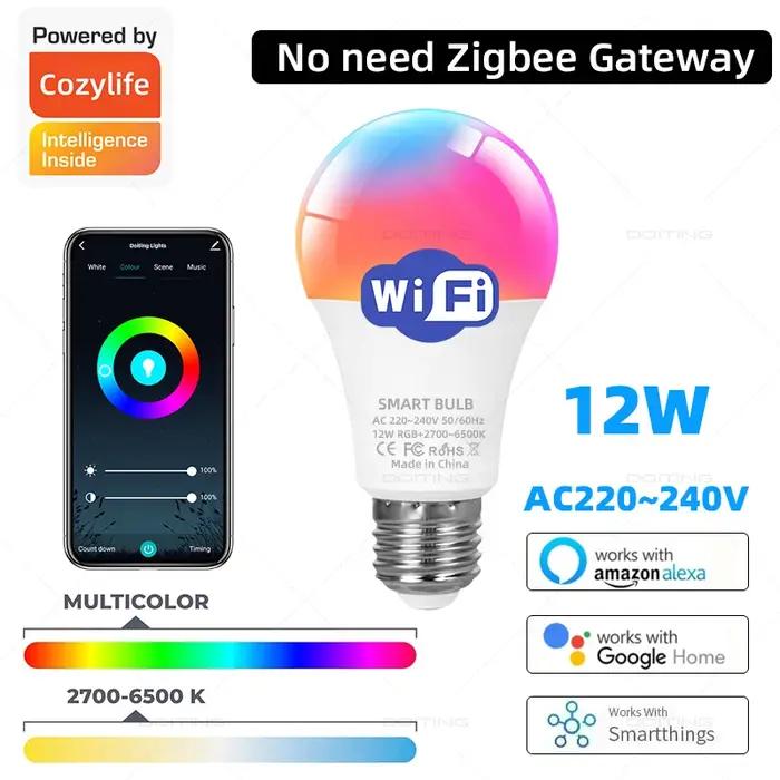 Zigbee-Lampe LED RGBCW pour Maison Intelligente