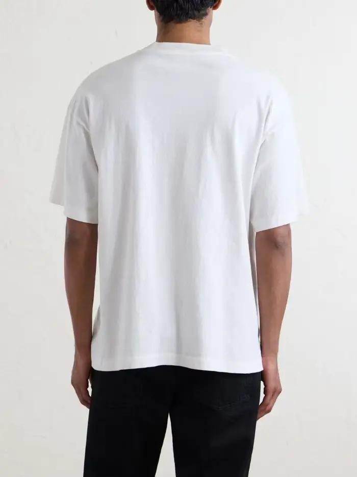 T-shirt SAINT pour hommes et femmes, arrivée récente, imprimé rétro en coton, manches courtes, col rond, blanc