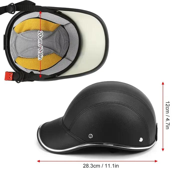 Casque de véloMoto MotocrossBicycle électriqueCasque de sécurité en cuir ABSCasque