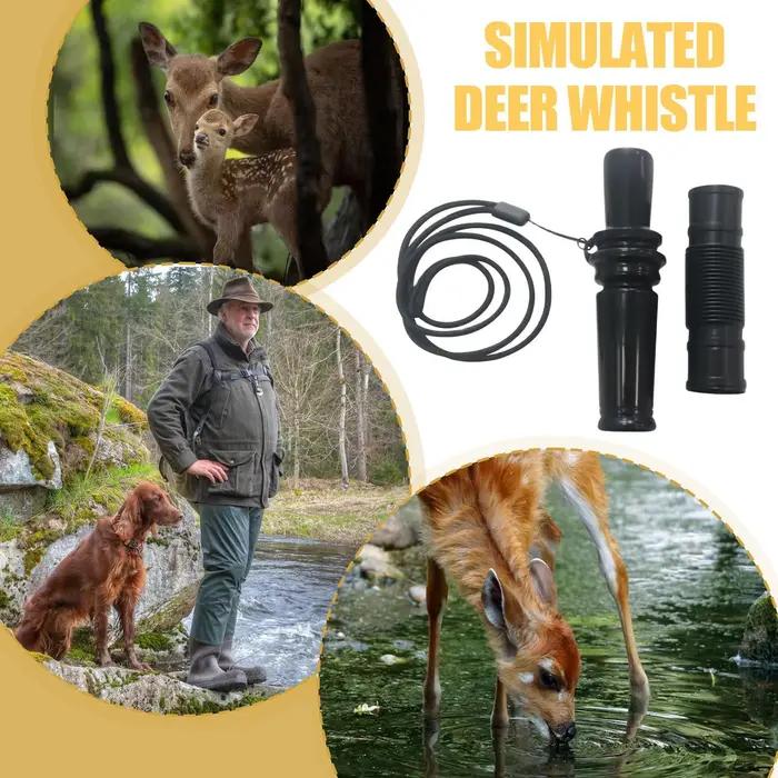 Appeau biche et faon avec dragonne - Leurre de chasse réaliste - Vocalisations authentiques pour l'affût en extérieur