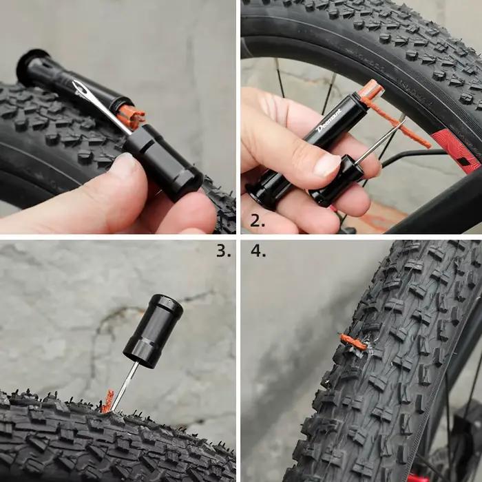 Deemount – ensemble d'outils de réparation de pneus de vélo sans chambre à air, extrémité de barre c