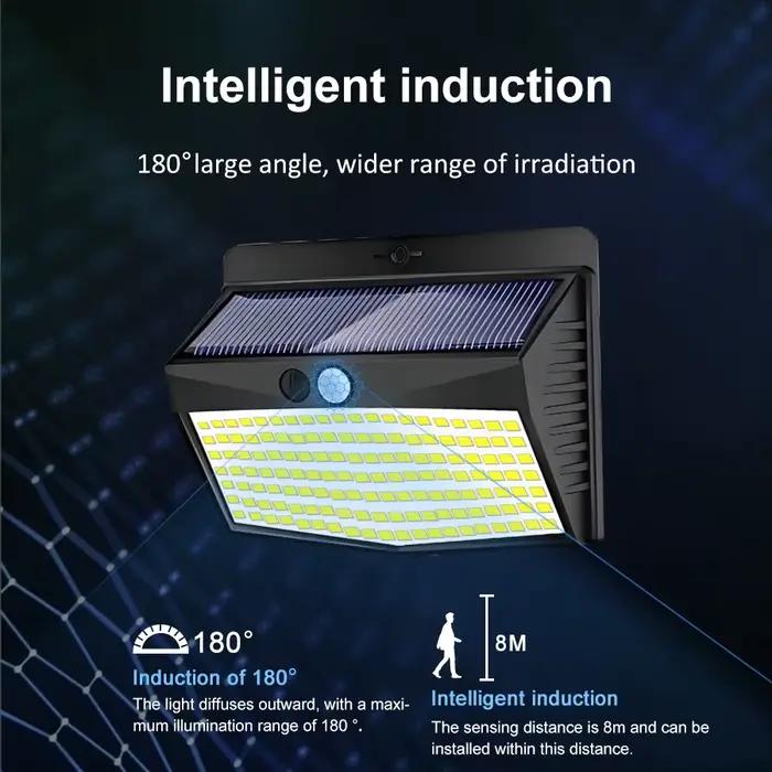 Lumière solaire extérieure 468/208/138 LED lumière solaire extérieure LED lumières de sécurité solai