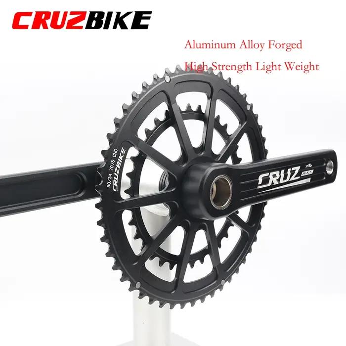 CRMERCEDES-Pédalier de vélo de route pliant à double plateau, vis BB, 155mm, 160mm, 165mm, 170mm, 17