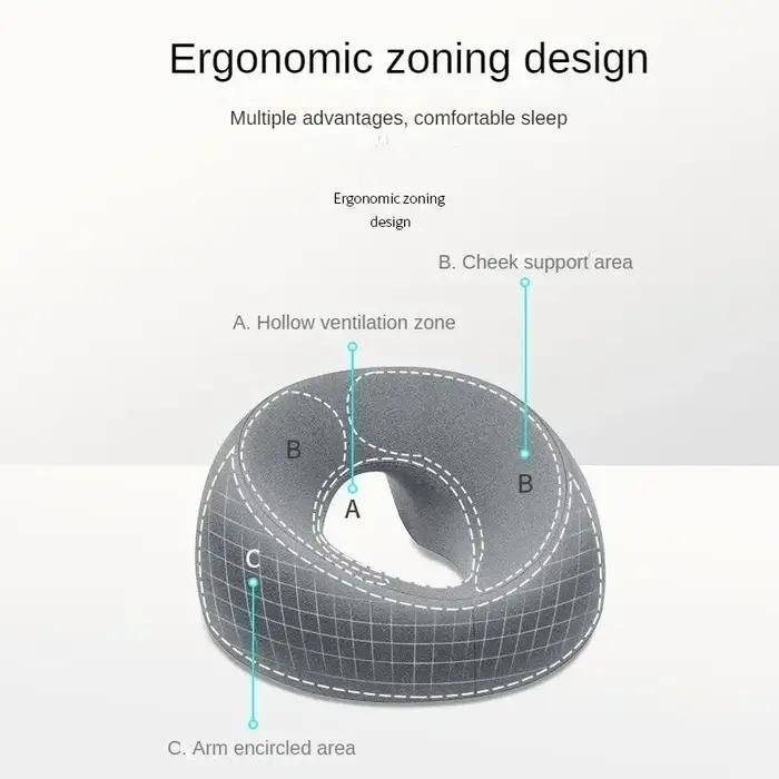Oreiller de massage ergonomique pour salon de beauté, mousse à mémoire de forme, soutien-tête respir