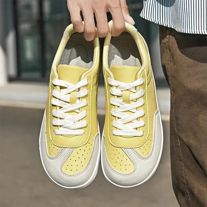 ELUVA chaussures pieds nus pour hommes boîte à bout large zéro goutte baskets minimalistes confortable course marche tenue décontracté chaussures pieds nus
