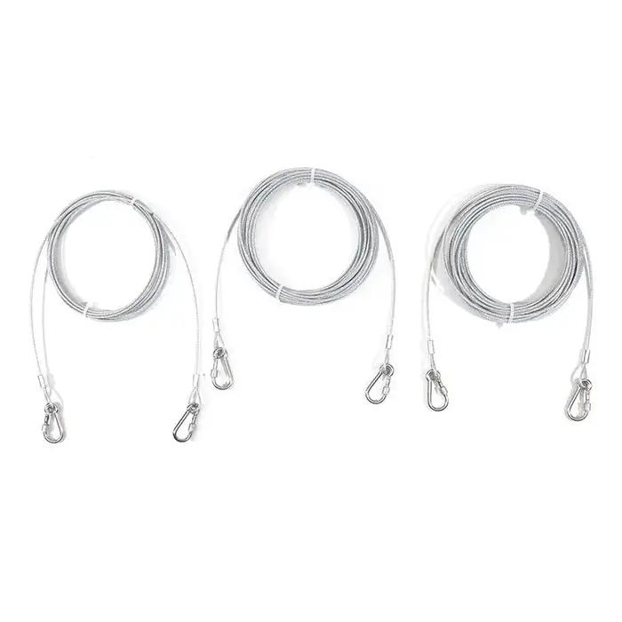 Laisse de sécurité pour chien en acier inoxydable avec clip de qualité supérieure pour promenades et randonnées toutes saisons