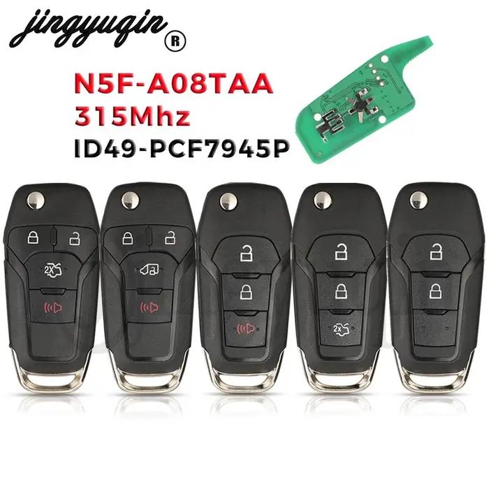 Jingyuqin N5F-A08TAA clé de voiture à distance rabattable 315MHz puce ID49-7945P pour Ford Fusion 20