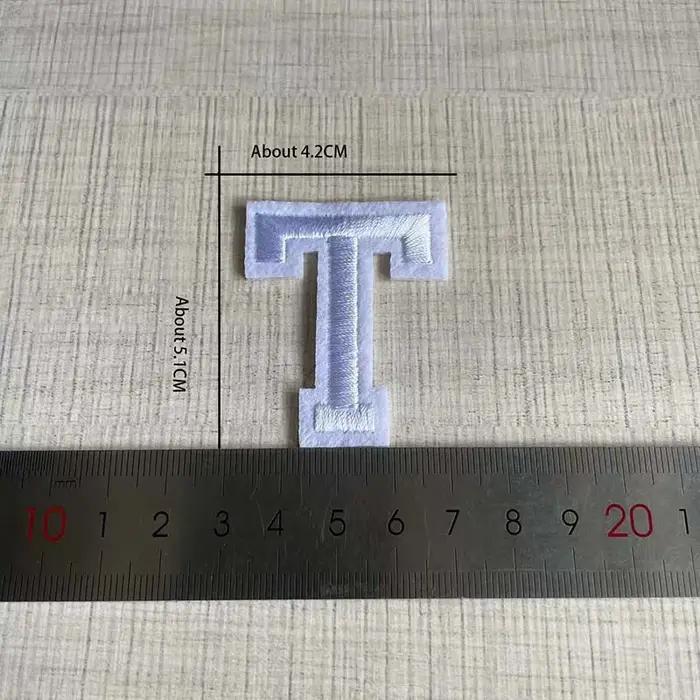Patch Thermocollant avec Lettres de l'Alphabet Blanc