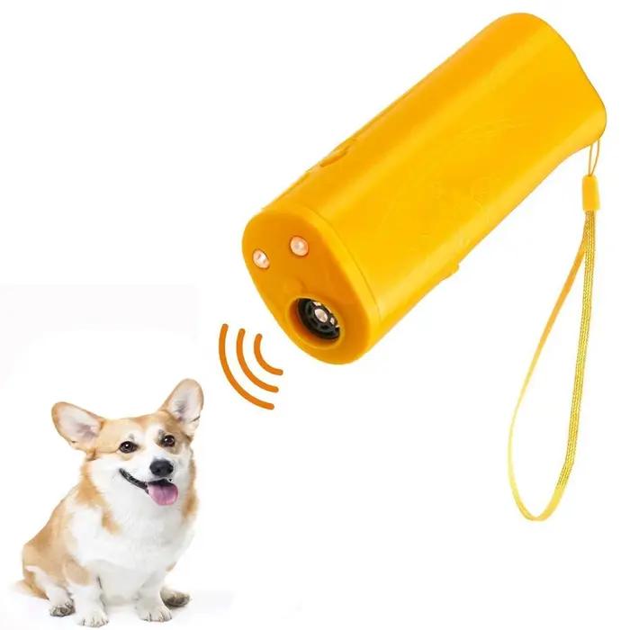 Dispositif Anti-aboiement Ultrasonique 3 en 1 pour Chien, Répulsif d'Entraînement, Contrôle LED