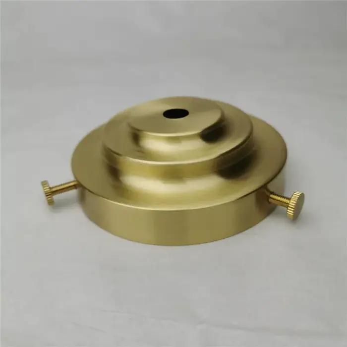 Base de lampe de polissage de griffe d'abat-jour de bureau en laiton avec vis à 3 trous plaque de pl