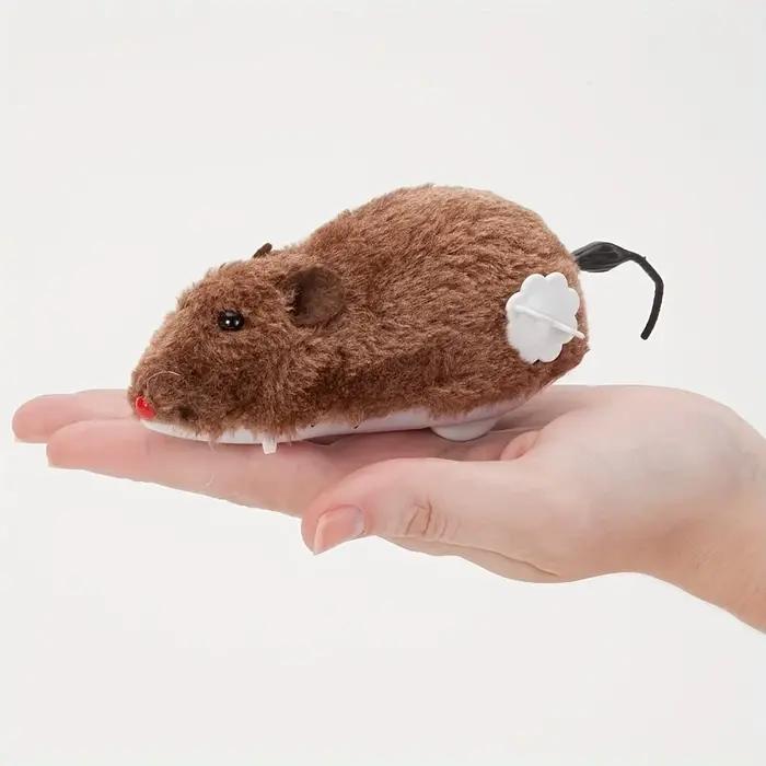 Jouet de souris à remonter en peluche amusant et interactif