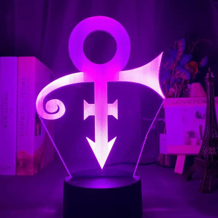 Veilleuse Led Usb en acrylique avec Logo Prince, luminaire décoratif d'intérieur, idéal pour un bure