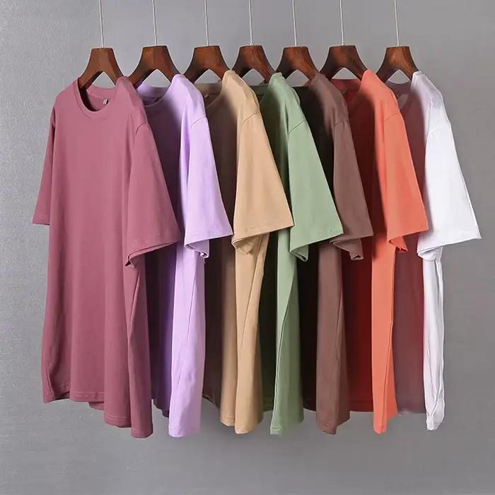 Hirsionsan – t-shirt surdimensionné 100% coton pour femme, basique, ample, à manches courtes, doux,