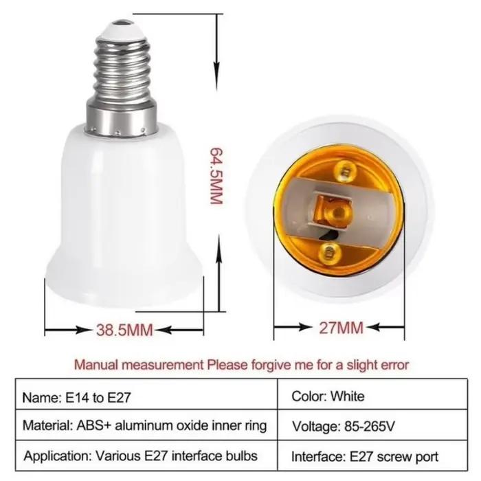 5 pièces E14 à E27 Base vis lampe porte-ampoule adaptateur support de lampe adaptateur pour ampoule