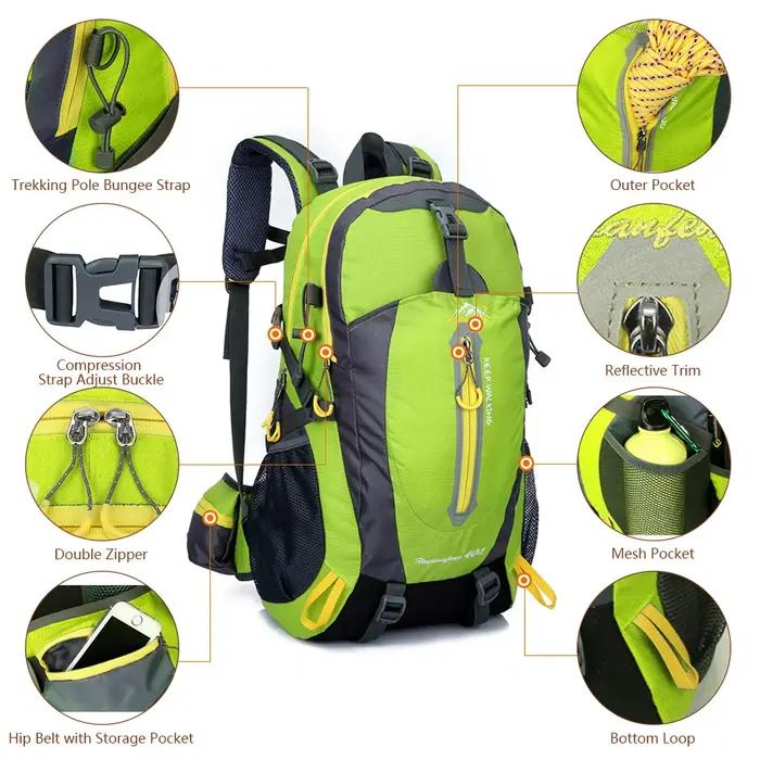 Sac à dos de voyage Water Degree pour homme et femme, sac à dos pour ordinateur portable, camping, r
