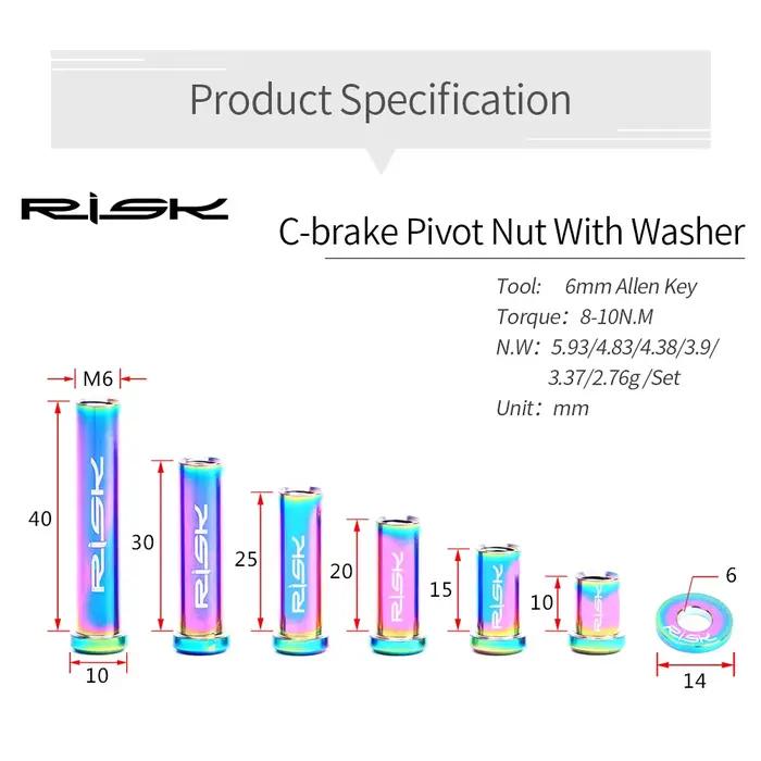 Risque vélo de route vélo avant arrière étrier de frein c-brake Pivot écrou vis de fixation boulon a
