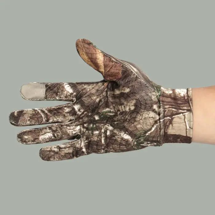 Gants d'été fins multifonctions tactiles camouflage pour chasse, pêche et équitation - Anti-dérapant
