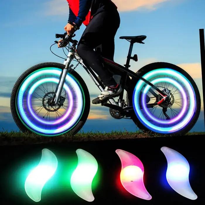 Roue de feu à vent pour vélo de montagne, roue de feu, lampe à rayons, jante lumineuse, lumière de r