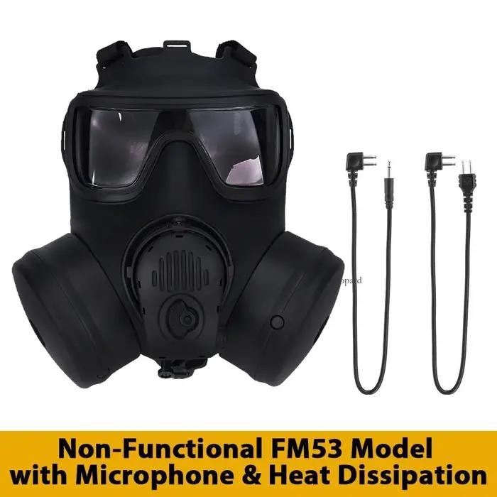 Non-Functional FM-53 Gas Mask simulation Model with Microphone & Heat Dissipatio