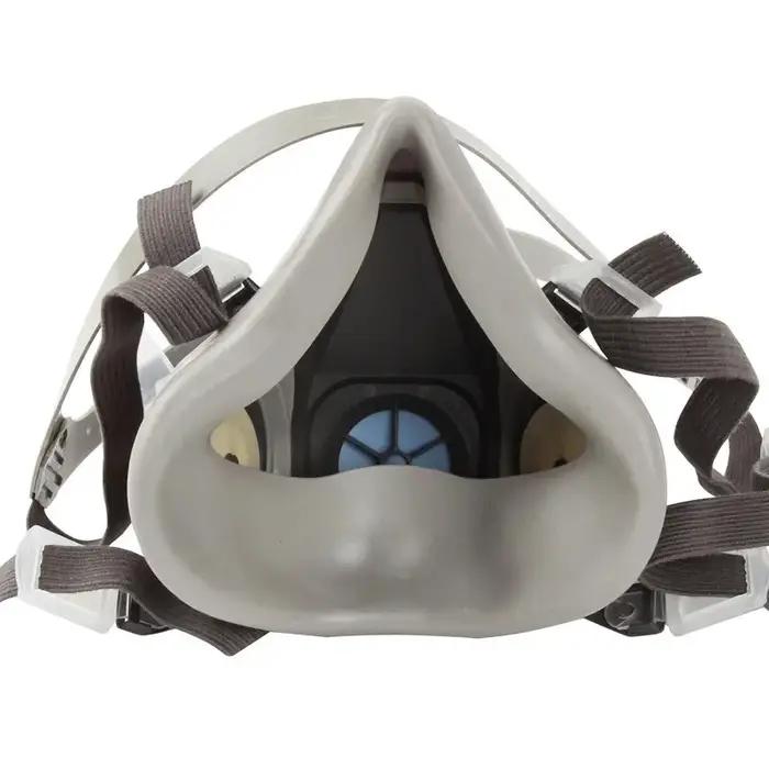 Masque de protection respiratoire 3M 6200 pour travailleurs industriels et environnements à risque de contamination chimique et physique