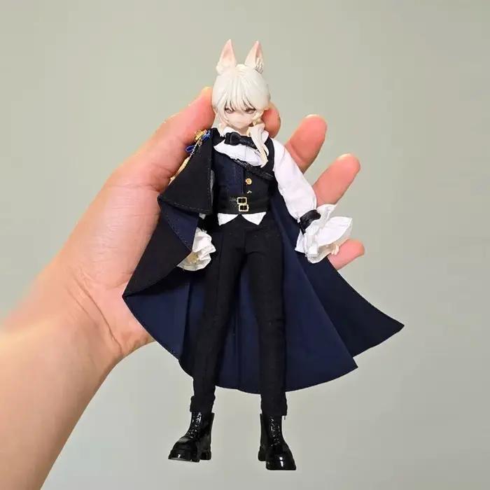 Costume de chevalier britannique 1/12 scale pour figurines d'action en flanelle élégant avec chemise, gilet, pantalon et cape pour Noël Pâques Halloween Nouvel An Saint Valentin