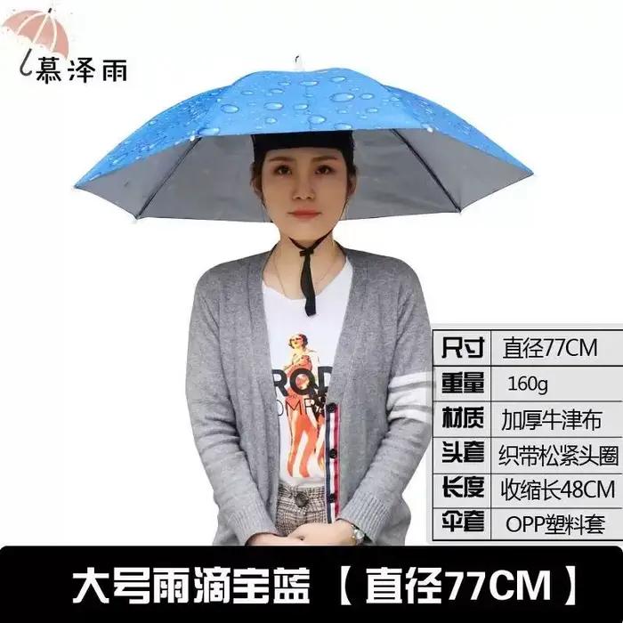Chapeau parapluie, parasol monté sur la tête