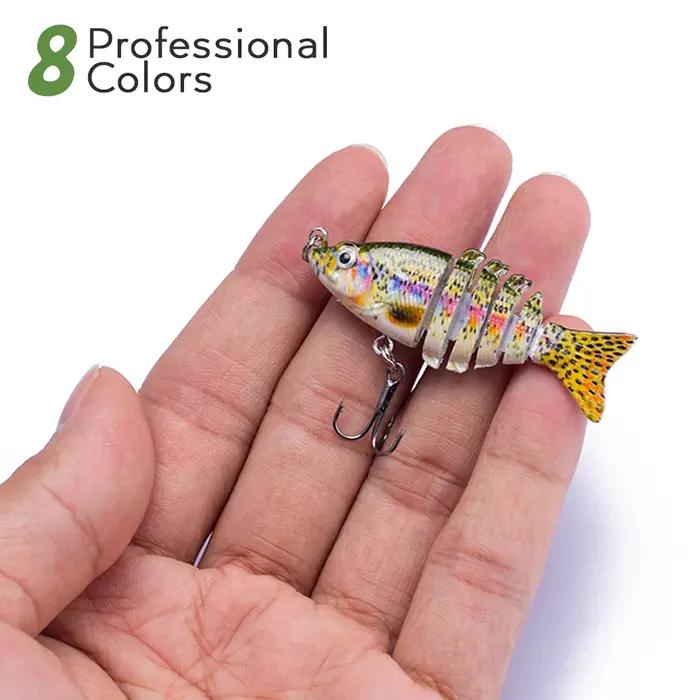 Leurres de pêche articulés multi-joints 5 cm Bionic 2020, crankbaits réalistes, appâts durs pour poi