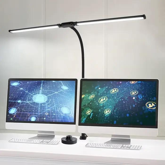 Lampe de bureau LED à Double ou simple tête, variable, pour moniteur PC, lampes de Table USB, lampes