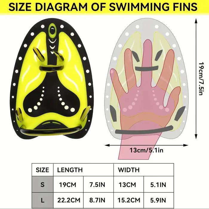 1 paire de pagaies à main de natation