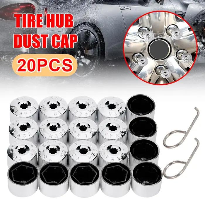 Couvercles de boulons de roue en alliage pour VW, GOLF, PASSAT, POLO, 17mm, 20 pièces/ensemble