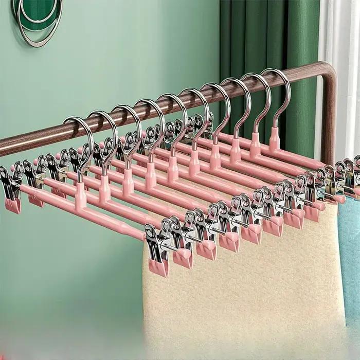 20/10/5 pièces Cintres en acier inoxydable avec pinces pour pantalons