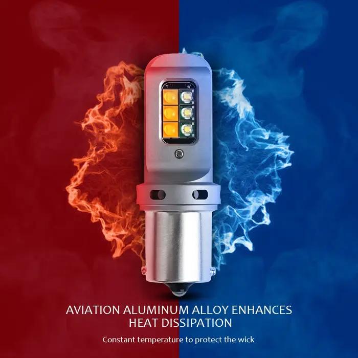 2X LED 1156 ba15s p21w LED clignotant ampoules canbus 7440 W21W T20 bau15s py21w voiture feux de jou
