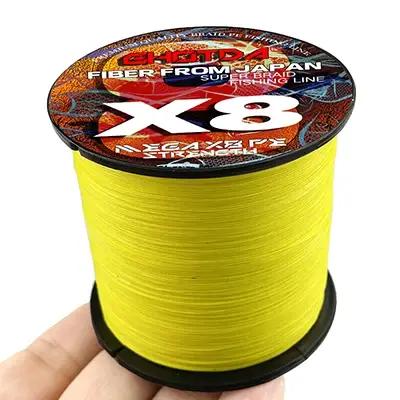 Ghotda ligne de pêche tressée japonaise colorée 0.14-0.5m