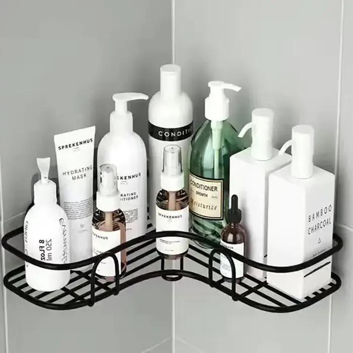Fournitures de salle de bain étagère murale flottante organisateur en métal chariot