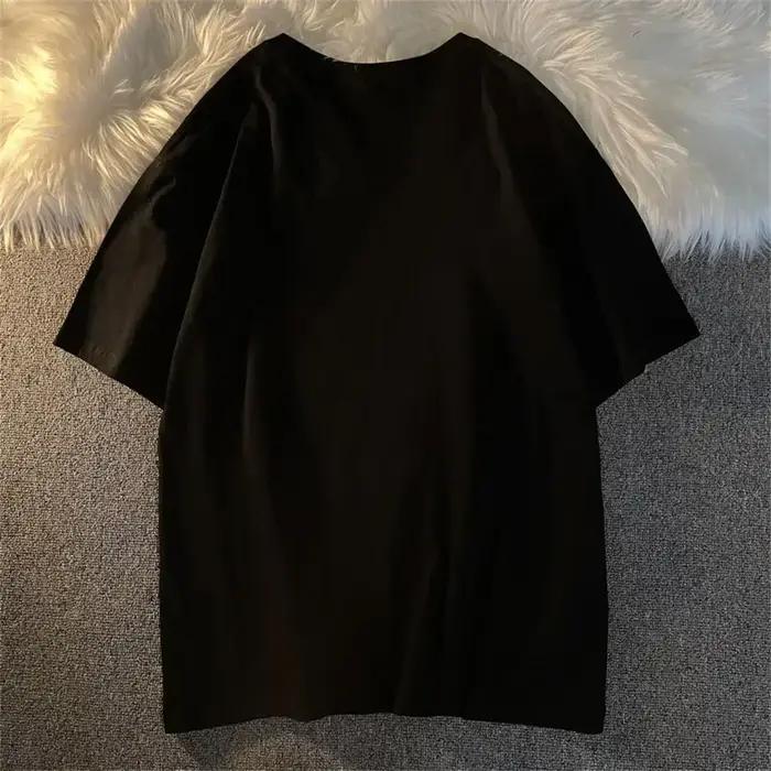 T-Shirt à Manches Courtes en Coton pour Couple, Vêtement Décontracté, Style Hip Hop, Harajuku, Offre