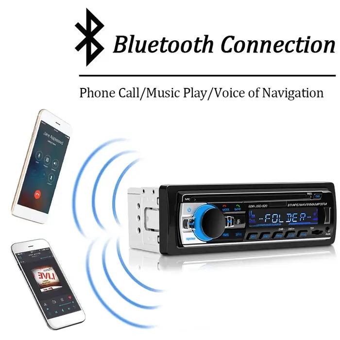Hippcron autoradio 1din stéréo multimédia lecteur MP3 numérique Bluetooth FM Audio musique USB avec