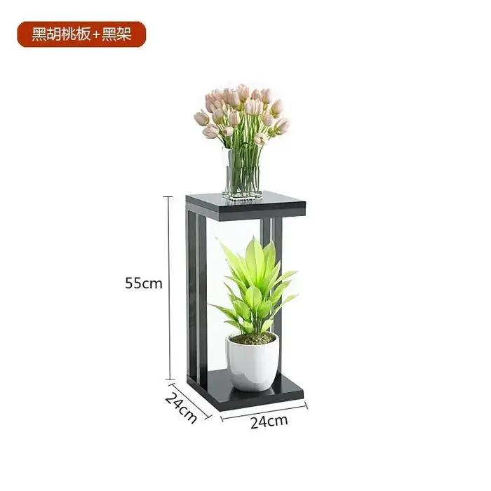 Support de plante moderne Simple, support de sol en fer pour fleurs, Structure à Double couche, supp