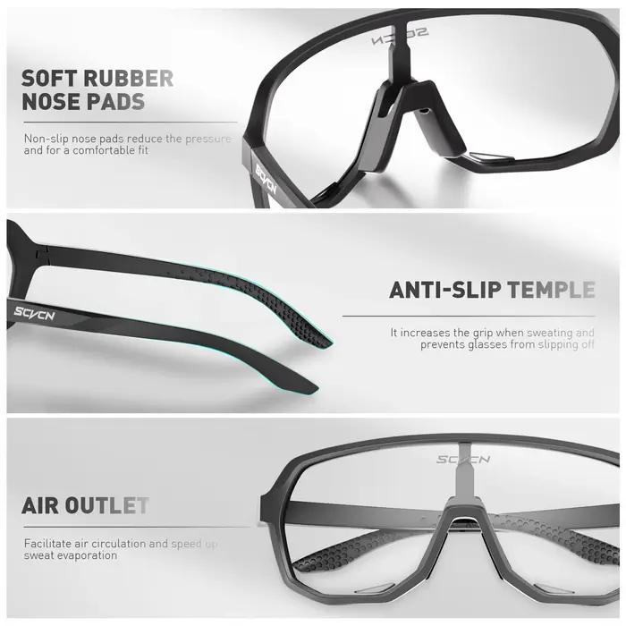 Lunettes de sport SCVCN VTT randonnée chasse polarisées UV400 homme conduite cyclisme