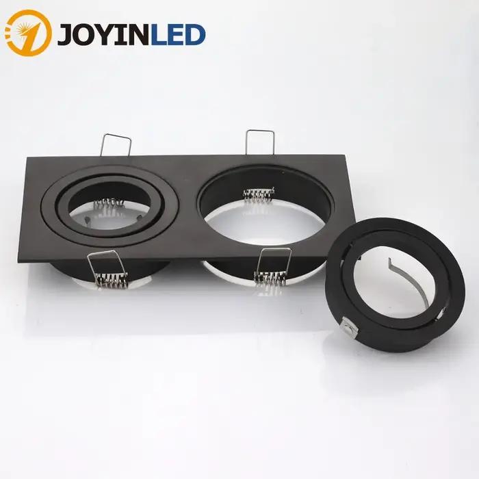 Support de lampe en aluminium à Double tête GU10 MR16, noir, argent, blanc, GU10, cadre de fixation