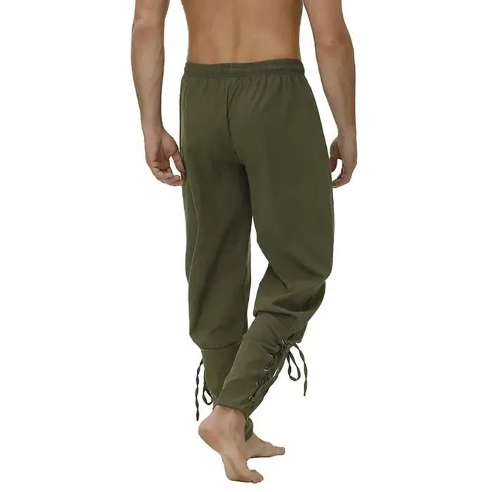 Pantalon de Pirate à cordon de serrage, Costume Viking pour hommes, pantalon médiéval de la Renaissa
