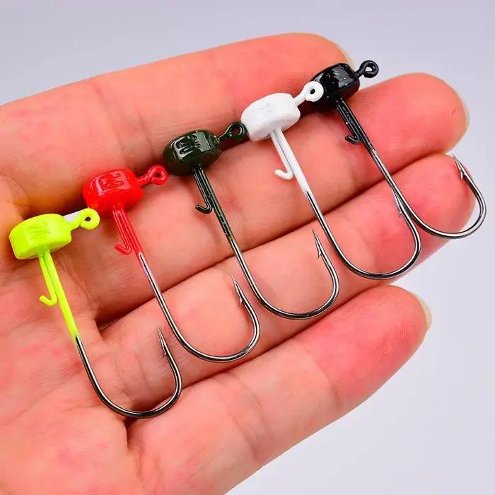 5 pièces hameçons de pêche 2.8g 3.5g 4.6g 7g Ned tête de champignon gabarit crochet barbelé pointu p