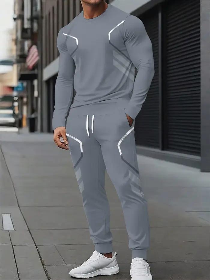 Le nouveau ensemble de sweat-shirt à col rond pour hommes pour le printemps et l'automne 2025 présen