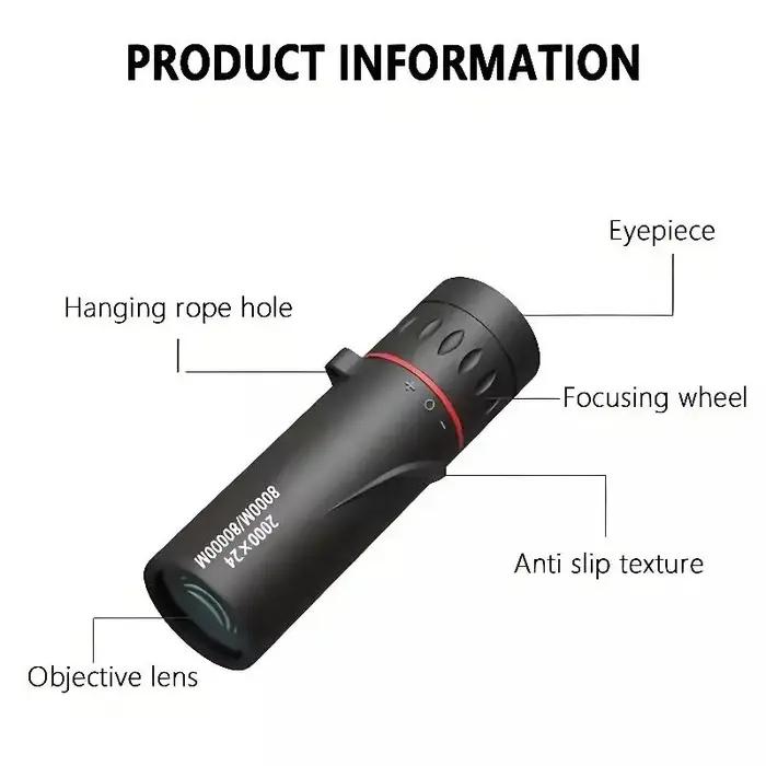 Télescope monoculaire de vision nocturne HD de poche pour la chasse