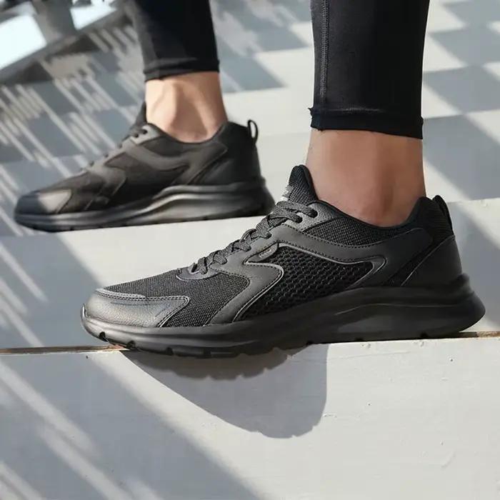Xtep-Chaussures de course en maille respirante pour homme, baskets de sport, marathon, noir, blanc,