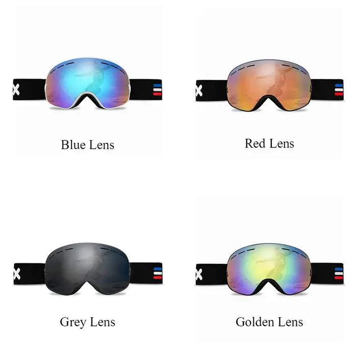 ELAX flambant neuf Double couche Anti-buée lunettes de Ski neige Snowboard