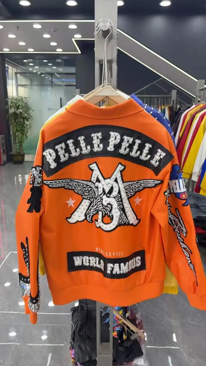 Vestes en cuir brodées d'aigles hip-hop, décoration flamboyante, streetwear baseball, veste d'automne et d'hiver pour hommes